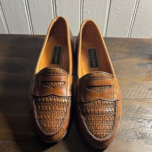 Cole Haan Men's Woven Leather Loafers in Rich Brown